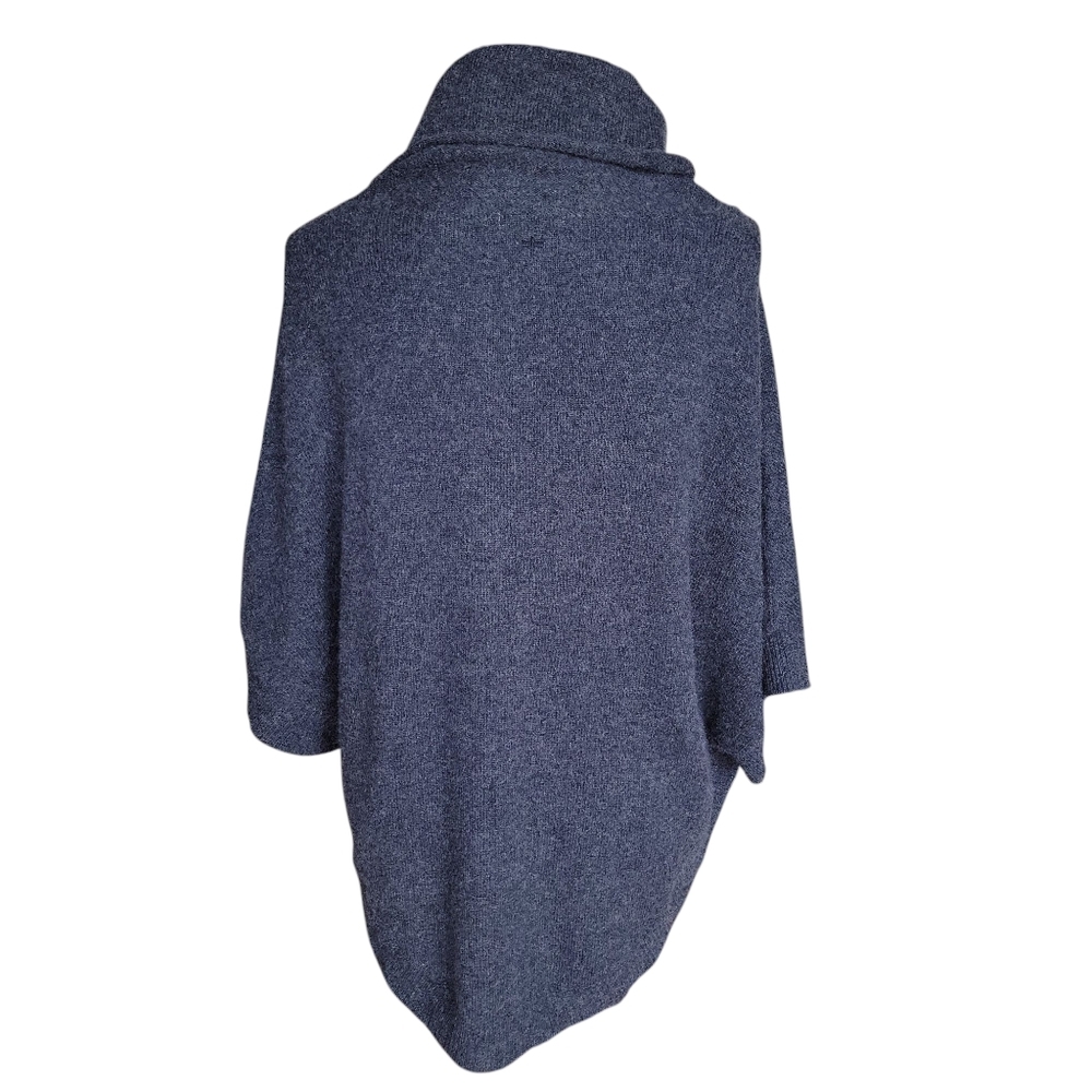 Tyler Boe Gray 100% Cashmere Turtleneck Cape Sweater Women's Size XS - Picture 4 of 14